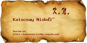 Kalocsay Niobé névjegykártya